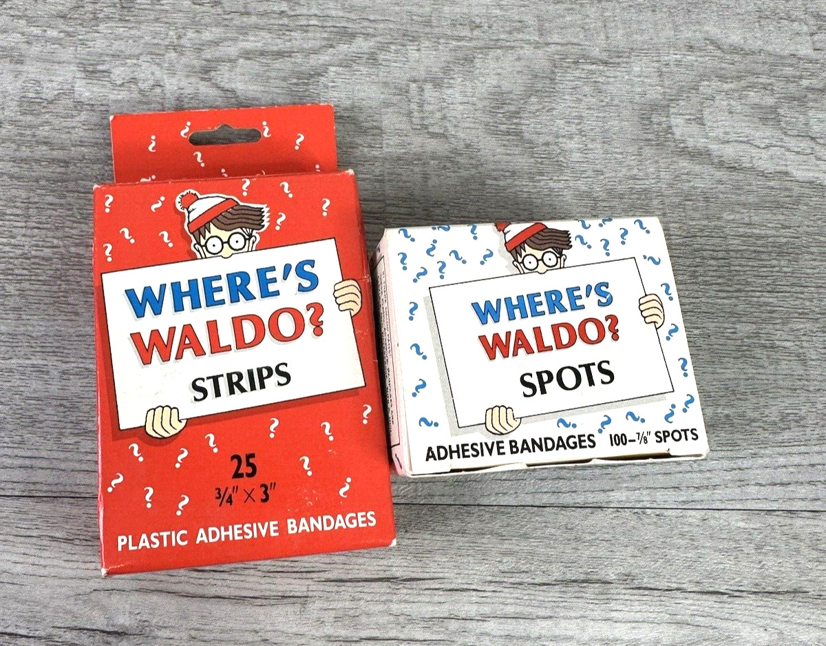 Lot of 2 Collectible Vintage Where\'s Waldo? Adhesive Spots & Adhesive Strips