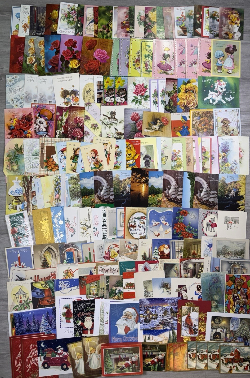 Huge Lot Greeting Cards Vintage Modern Unused All Theme Scrapbook Ephemera 150+