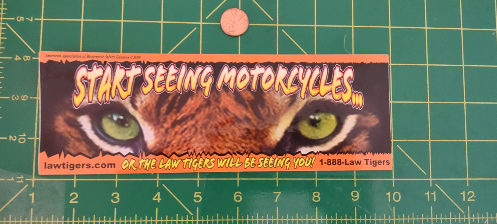 VINTAGE START SEEING MOTORCYCLES Sticker / Decal ORIGINAL OLD STOCK SHELF WEAR