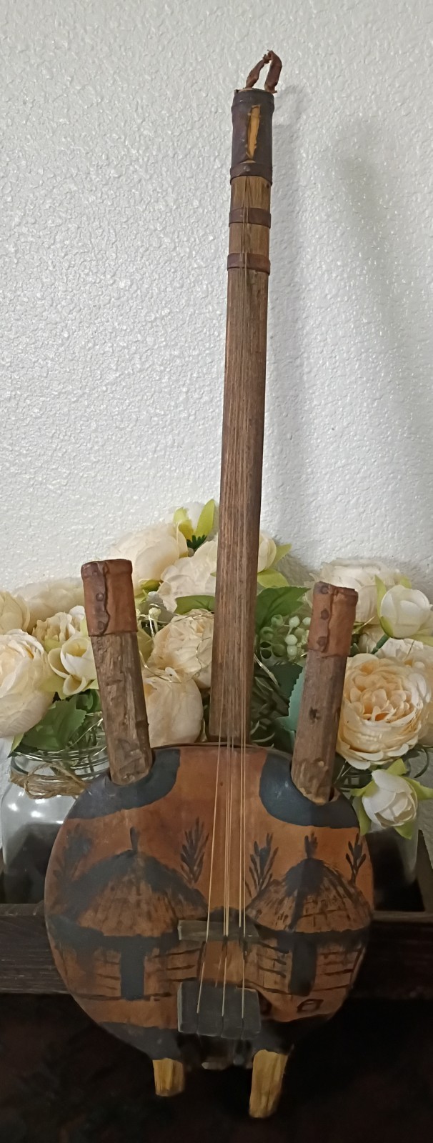 Vintage Hand Made African Kora String Instrument 22