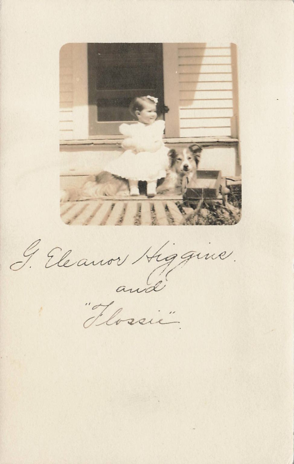 1909 RPPC Maine Pennyville Child & Collie Dog \