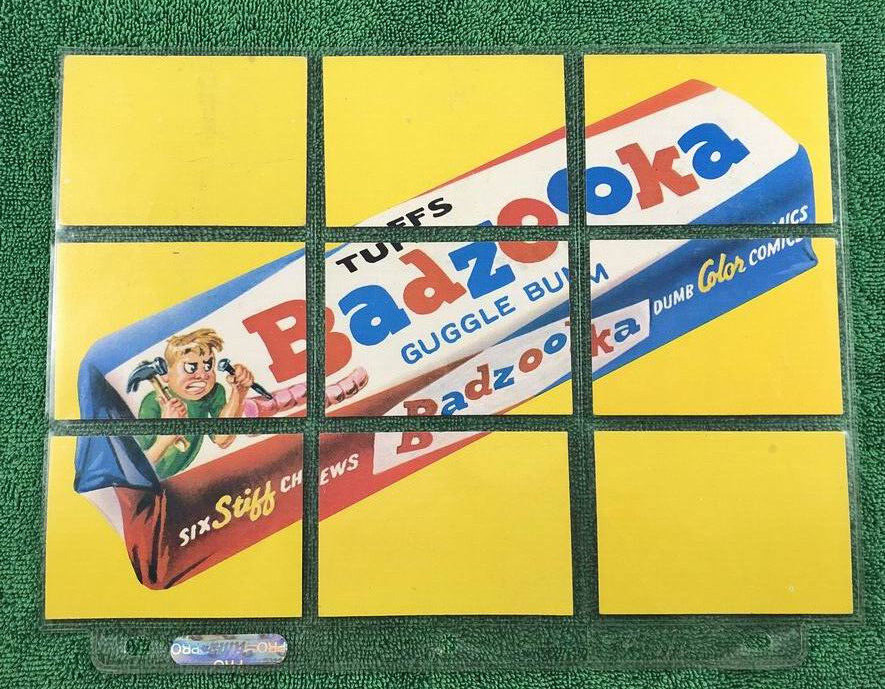 Vintage 1974 WACKY PACKAGES 10th Series Checklist Puzzle ~ Badzooka Gum