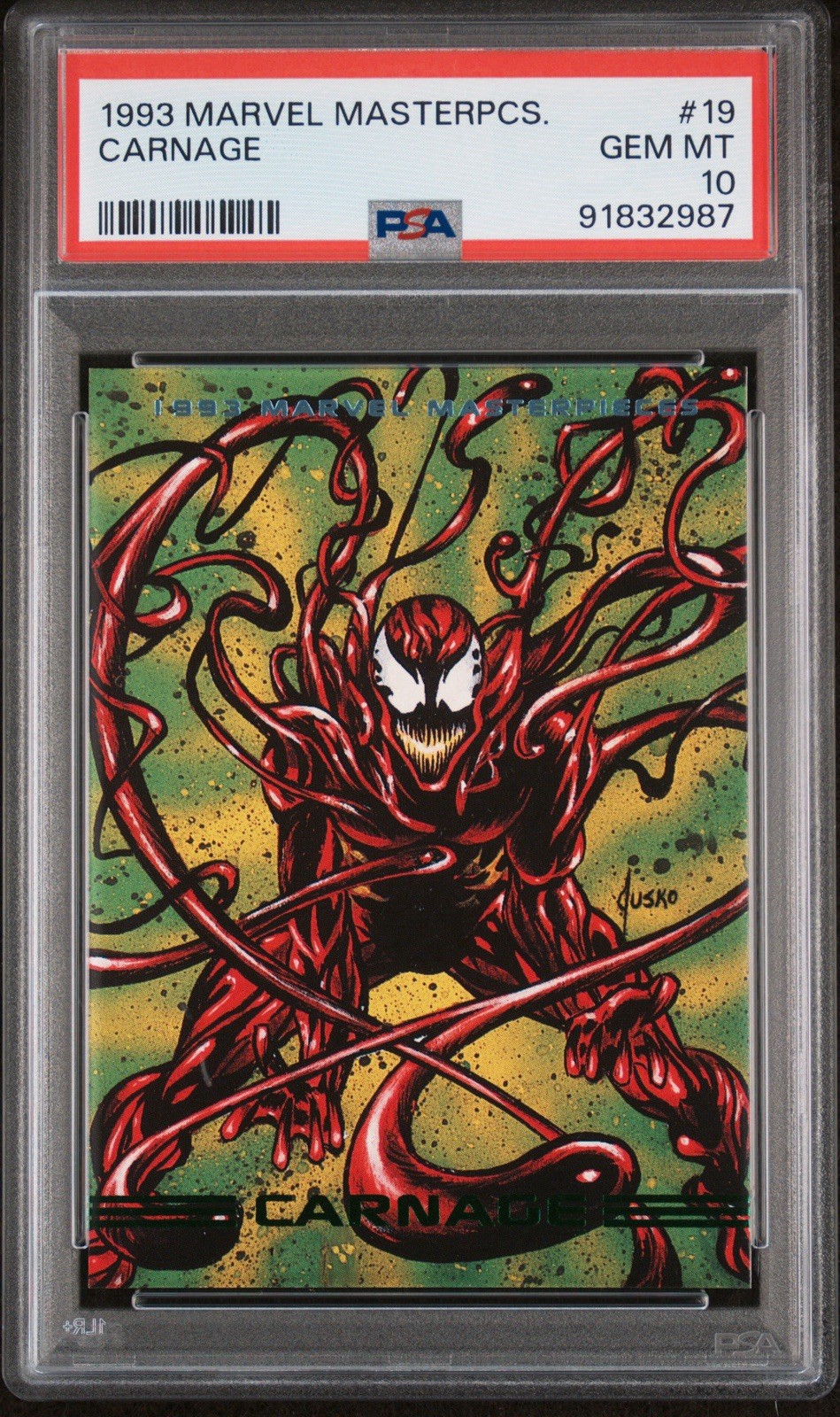 1993 Marvel Masterpieces Carnage #19 PSA 10 GEM MT