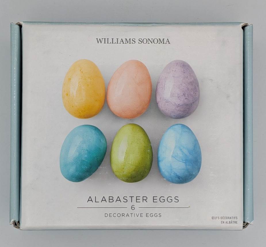 Williams Sonoma Alabaster Eggs Set of 6 – Decorative Easter Spring Table Decor