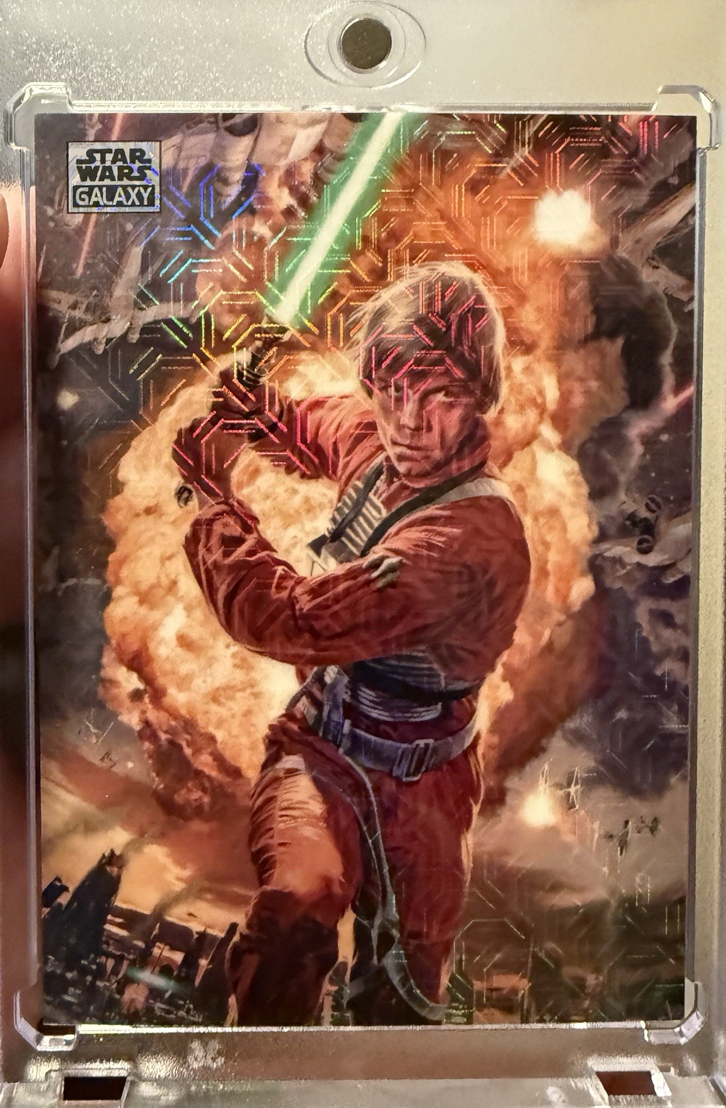2025 Topps Chrome Star Wars Galaxy Luke Skywalker Mojo Refractor 50/50