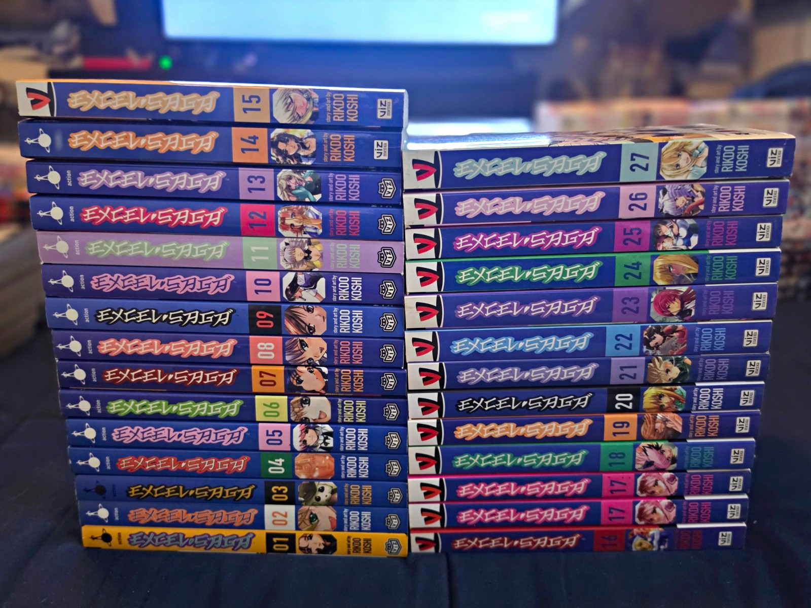 Excel Saga Complete Series Vol 1-27 All First Printings Viz Unread Rikdo Koshi