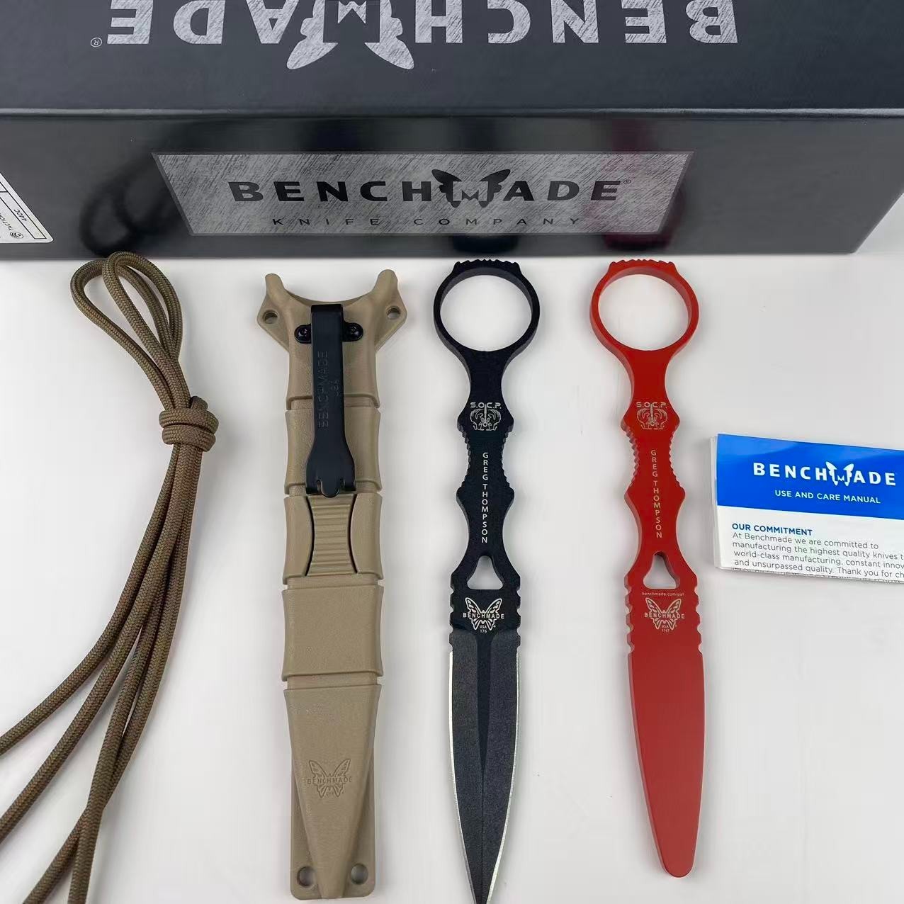 Benchmade SOCP Combo | Sand Sheath 440C Steel Fixed Blade Knife 176BKSN-COMBO