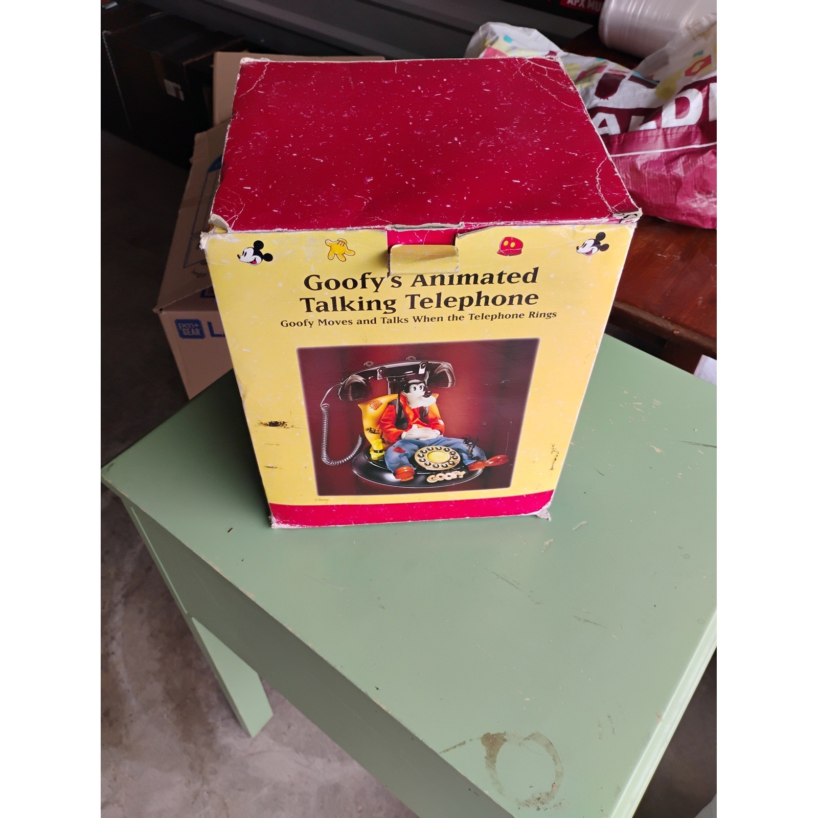 Disney Telemania Goofy Animated Talking Telephone Vintage Landline Phone Boxed