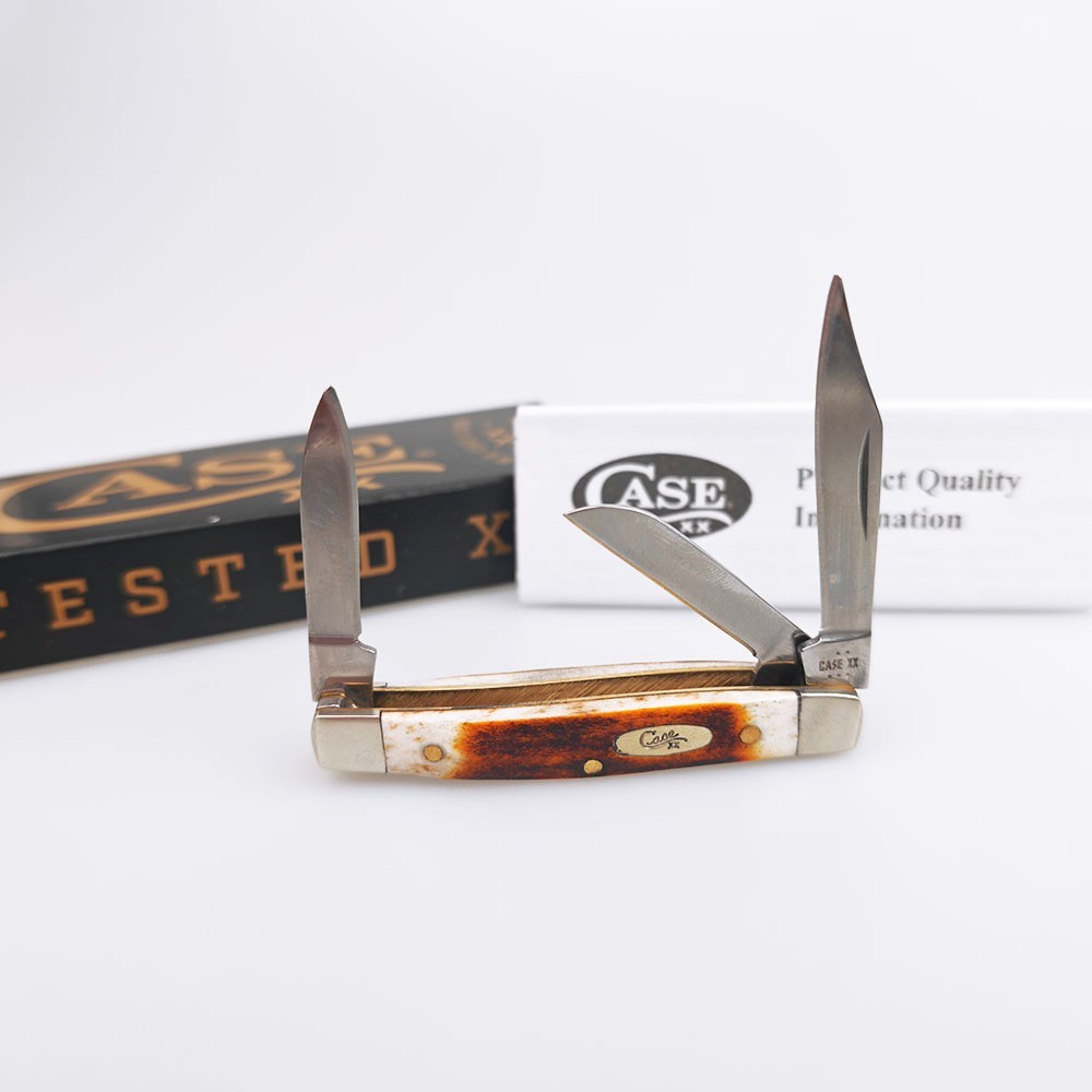 Case XX™ Genuine Red Deer Stag Small Stockman Stainless Pocket Knife 09449