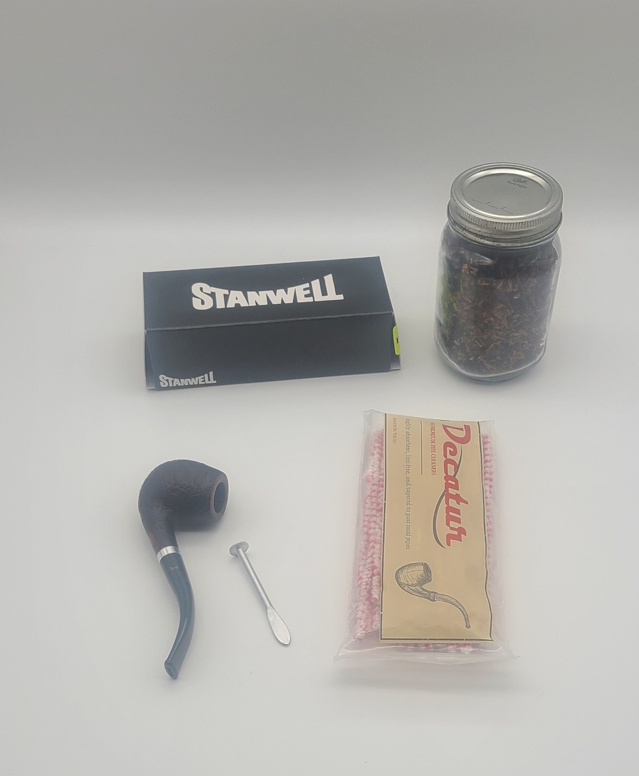Stanwell Relief Briar Tobacco Pipe Style 83 - Black Sandblast - New