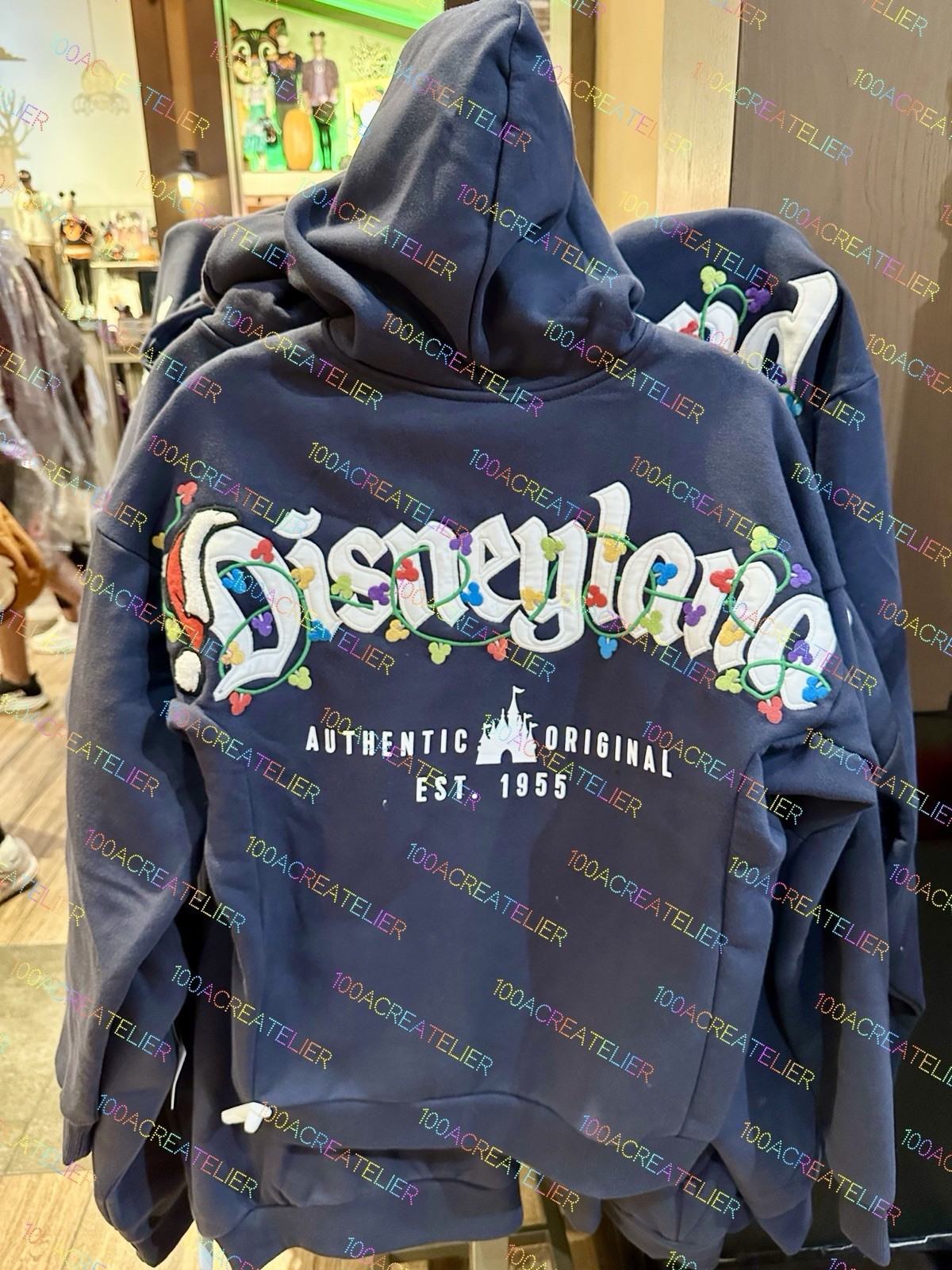 Disneyland Christmas 2026 Mickey Mouse Lights Zip-Up Hoodie New ALL SIZES