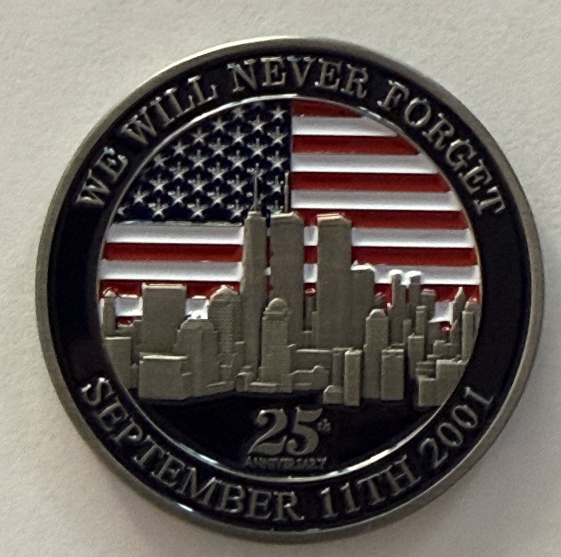 FBI WFO  Washington Field Office  9/11 25th Anniversary Challenge Coin