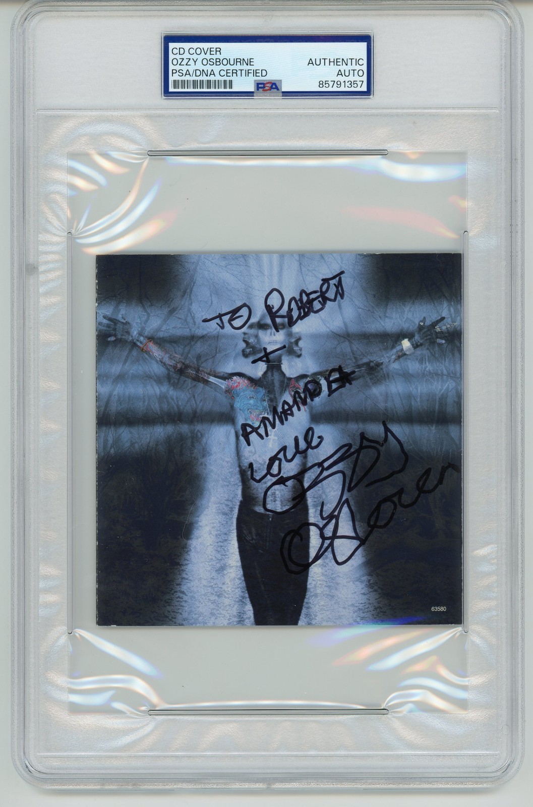 Ozzy Osbourne ~ Signed Autographed Down To Earth CD Cover ~ PSA DNA Encased