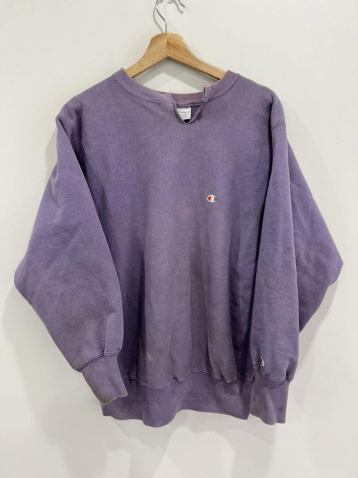 Vintage 90s Champion Reverse Weave Sun Faded Sweater C logo