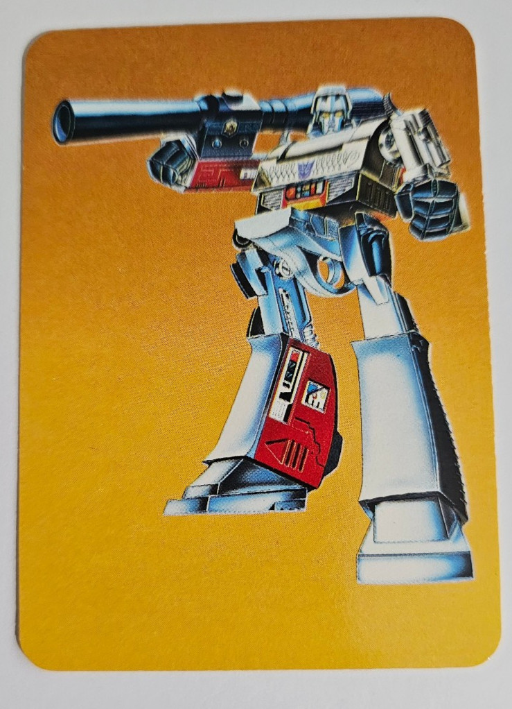 1985 MILTON BRADLEY TRANSFORMERS ACTION CARDS #87 MEGATRON EX- * NICE*