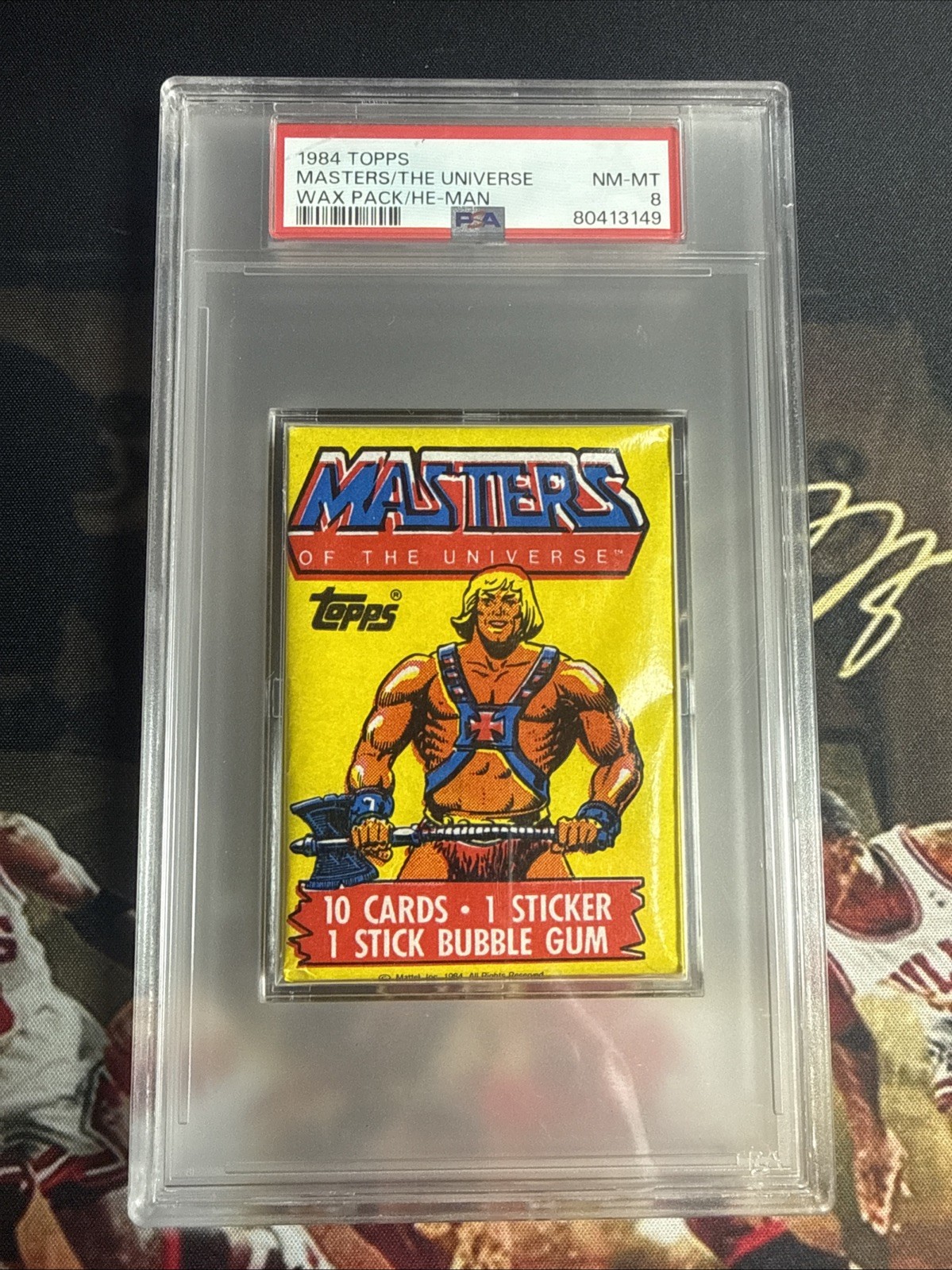 1984 Topps Masters of the Universe Wax Pack He-Man PSA 8