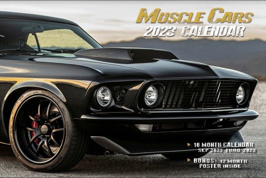 CLEARANCE 2023 AMERICAN MUSCLE CARS WALL CALENDAR ford chevy  dodge chrysler