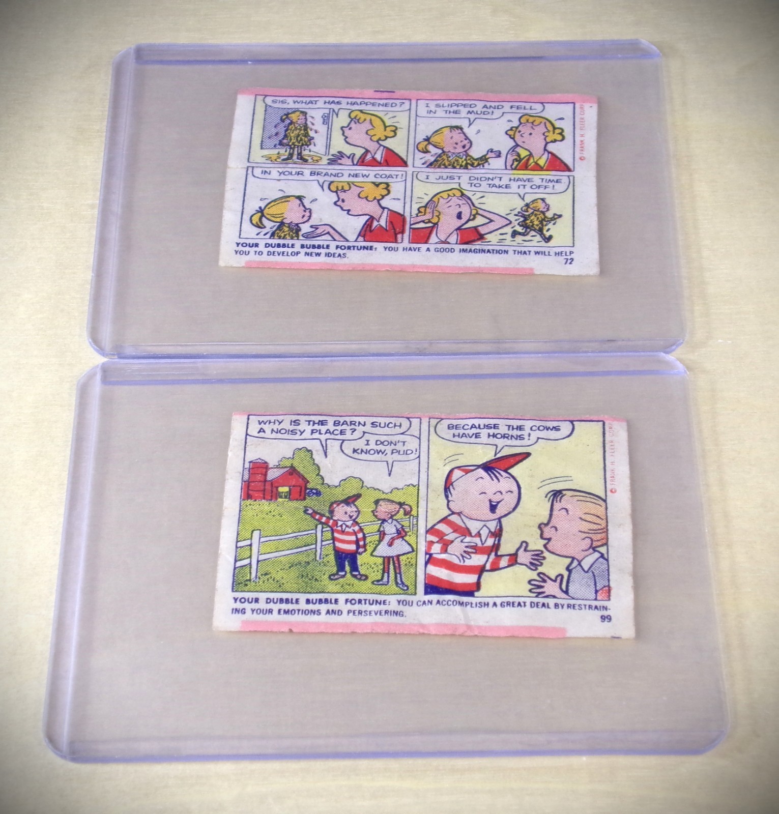 Vintage 1950s Fleer Dubble Bubble Gum Comic Wrappers #72c Featuring Pud Rare