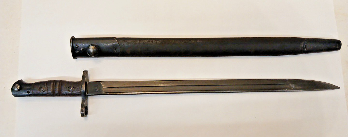 WWI Era US Army M1917 Bayonet Remington 1917 w/Scabbard M1917 Enfield Shotgun
