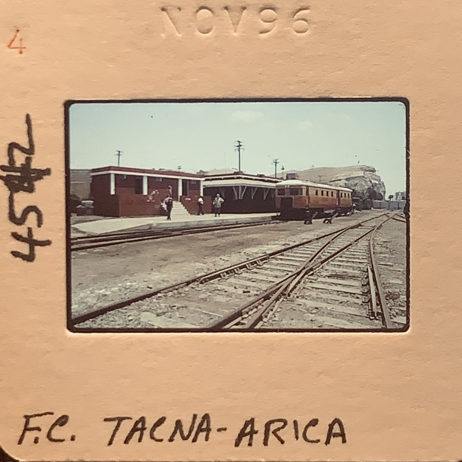 1996 35mm Slide Tacna-Arica Railway Station Peru Chile Train Transport Travel