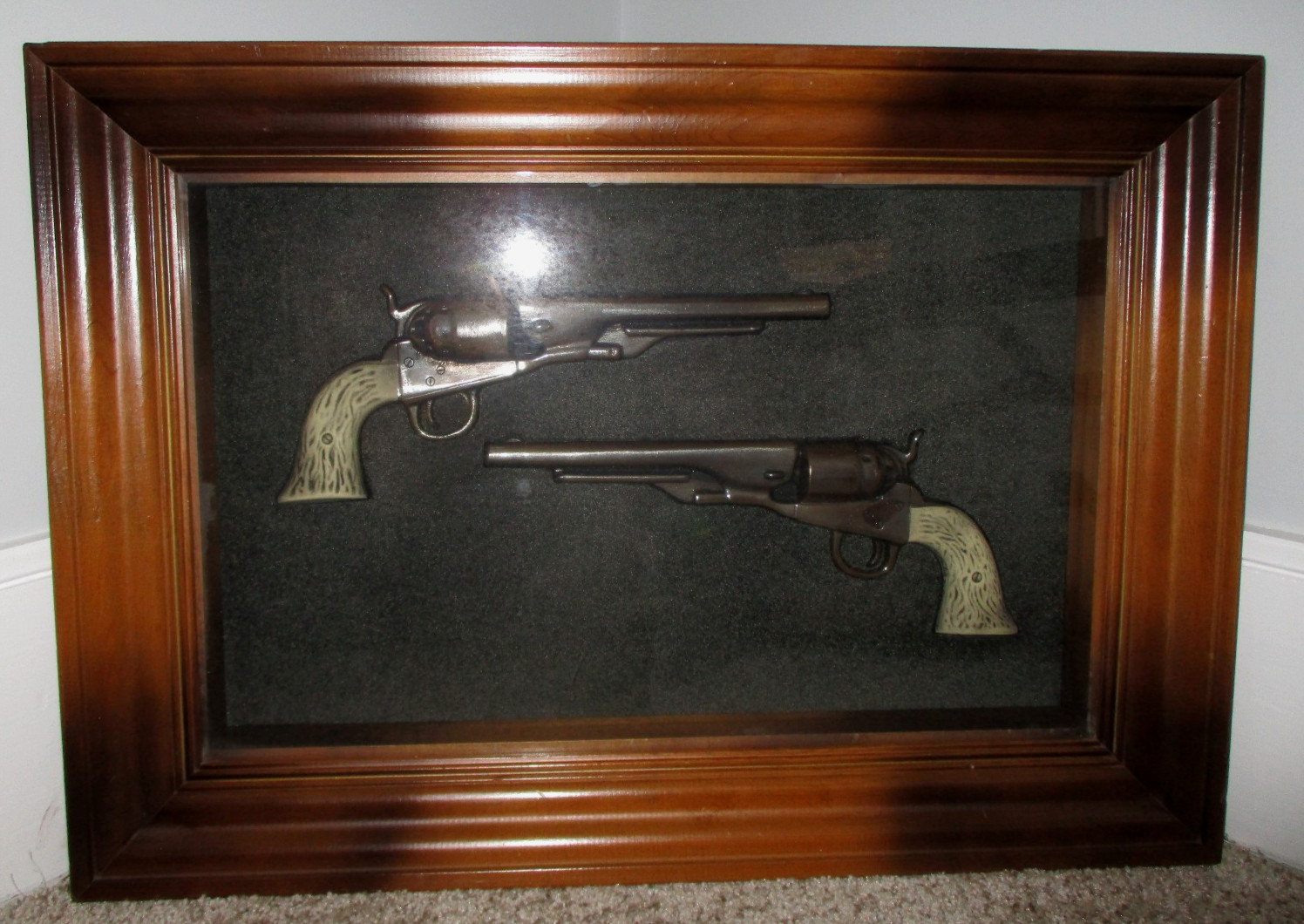 Vintage Turner Wall Accessory Shadow Box Colt Replica Ranch Homestead Cabin West