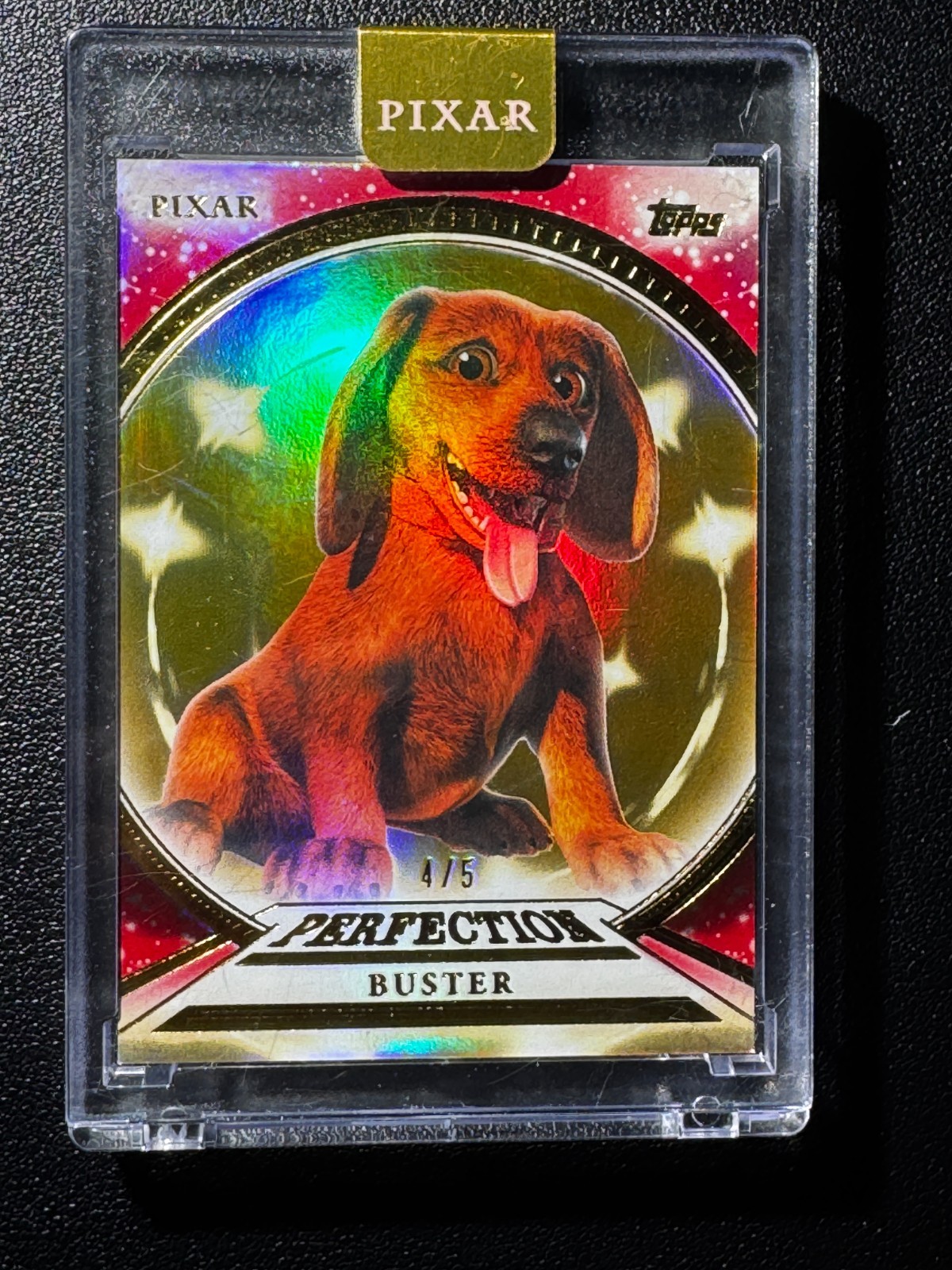2025 Topps Disney Pixar Red Buster #PP-12 Perfection 4/5 Toy Story 2 Encased