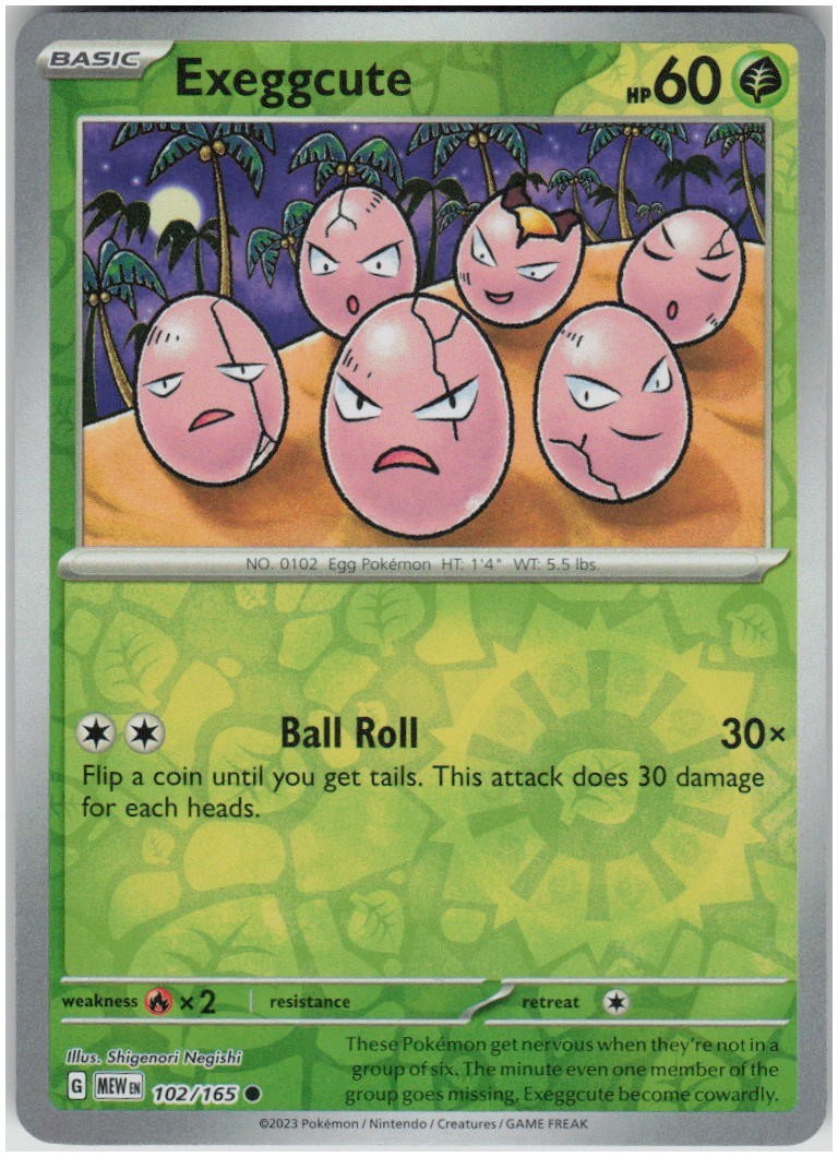 Exeggcute Reverse Holofoil [MEW - 102/165]