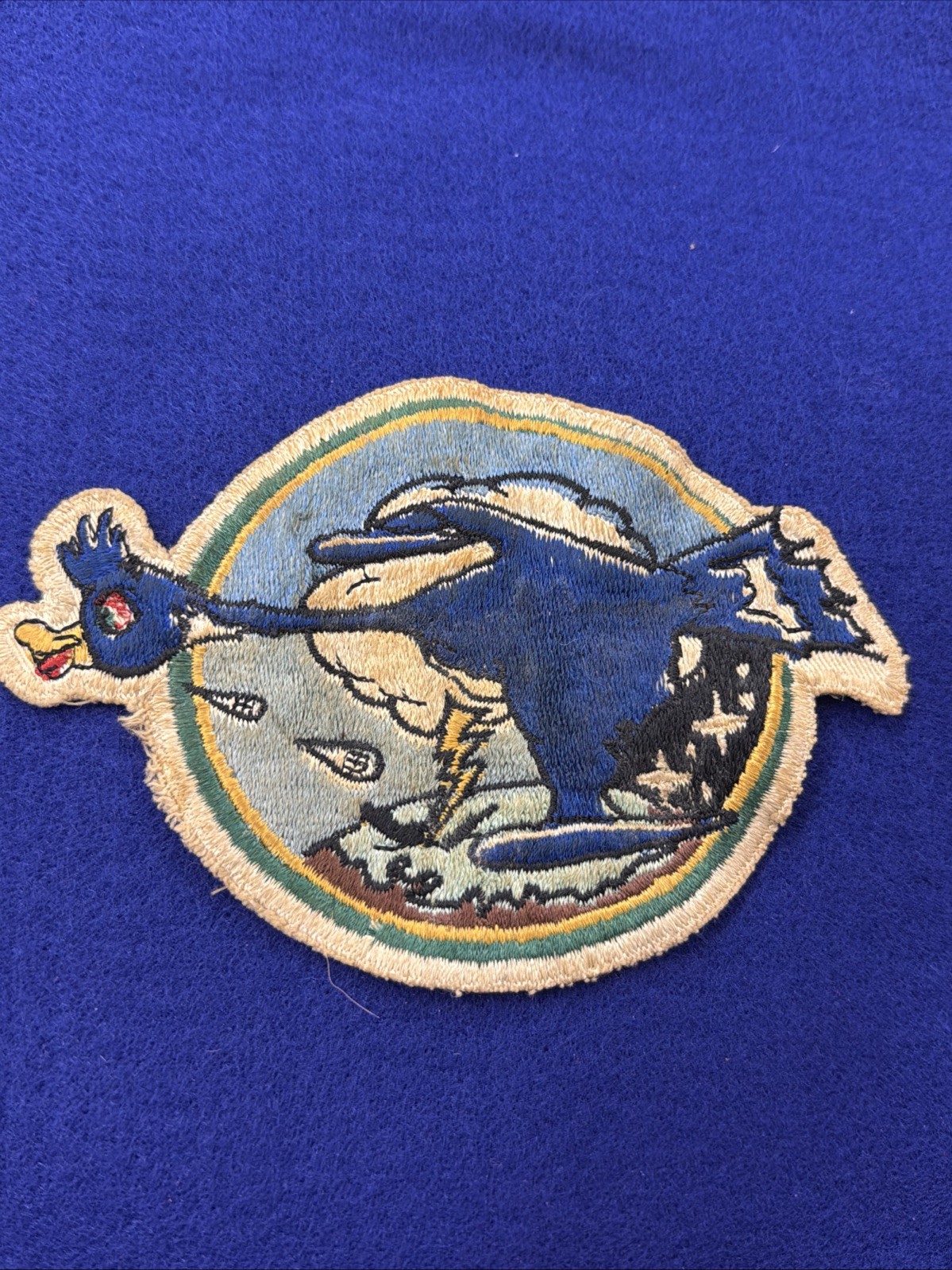 Rare Korean War Era USN VP-22 Jacket Patch US Navy Flying Blue Bird
