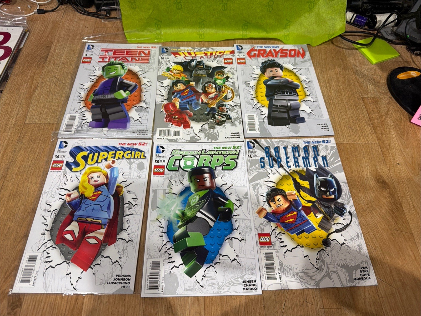 DC Comics New 52 LEGO Variant Covers Lot of 6 Supergirl Superman Action Comics