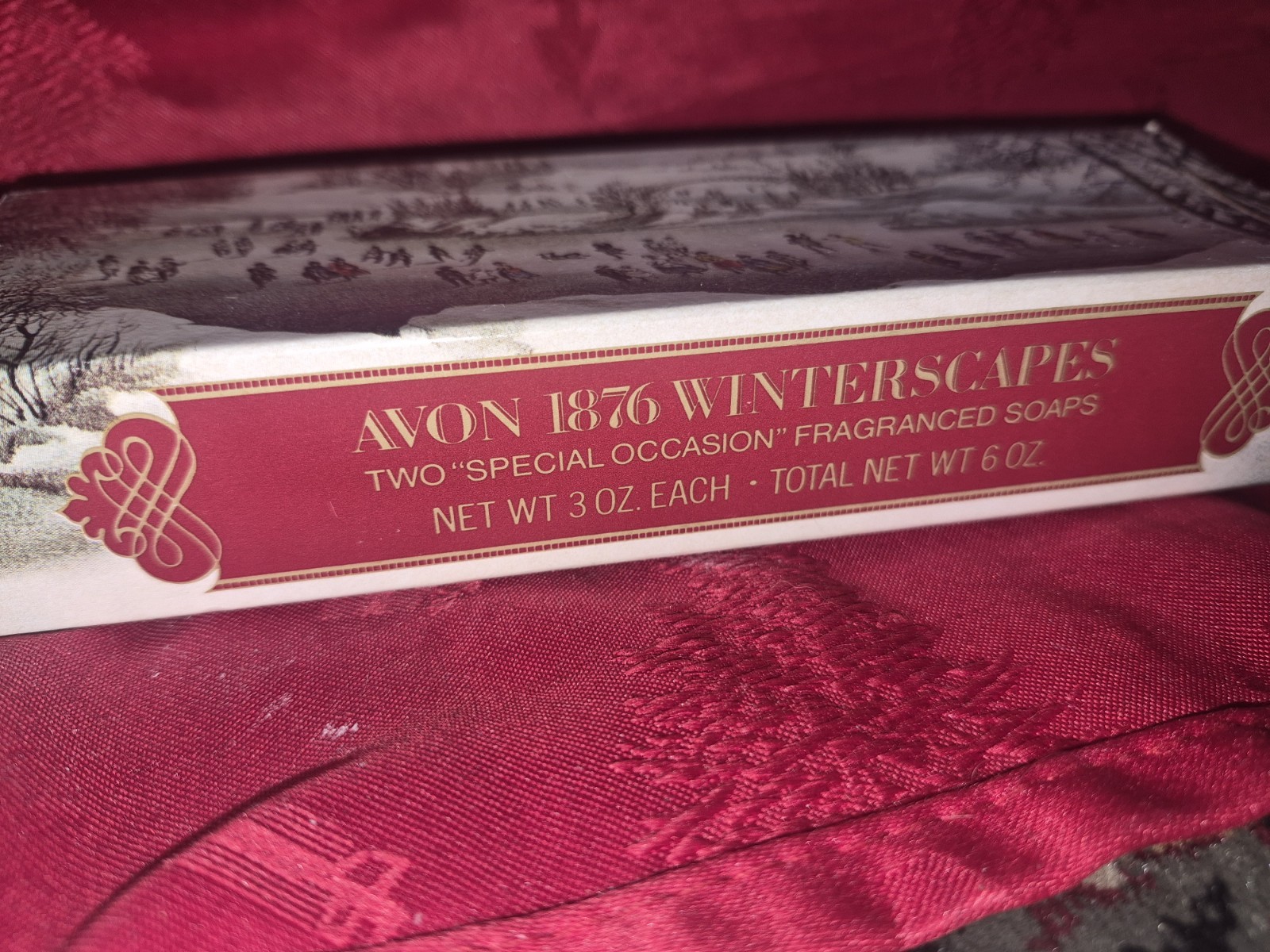 Vintage Avon 1876 Winterscapes Fragranced Soaps Set of 2 New In Box Christmas