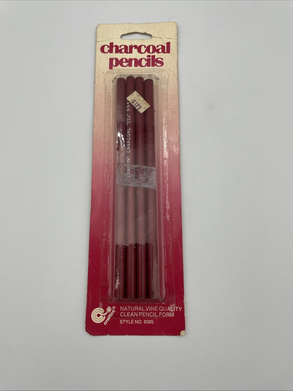 Vintage CRAFTINT Artist Charcoal Pencil Set NOS Style 8395