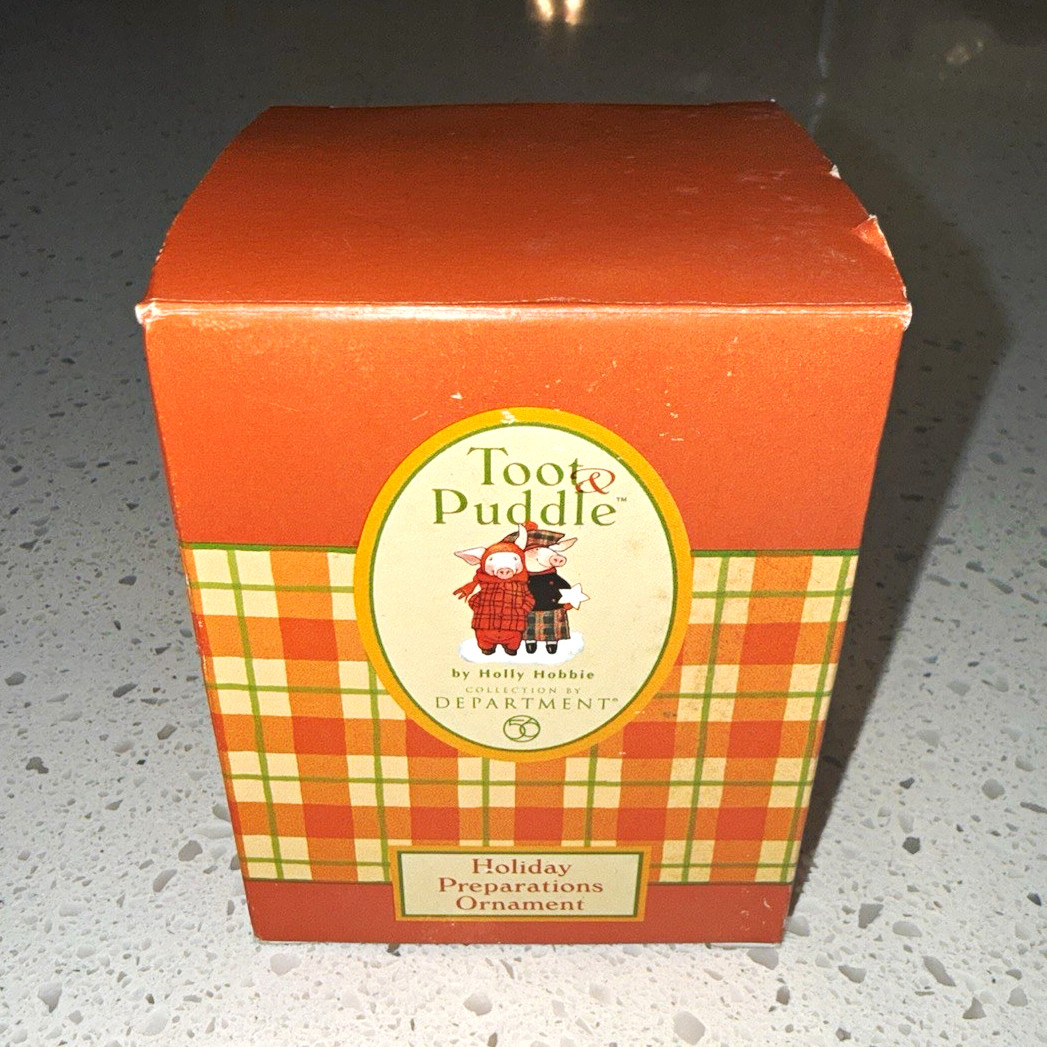 Dept 56 Toot & Puddle Holiday Preparations Ornament Holly Hobbie 2001 Box