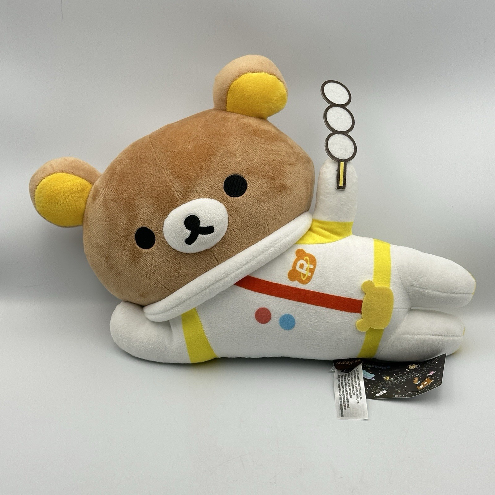 San-X Rilakkuma Brown Bear In White Space Suit Plush NWT