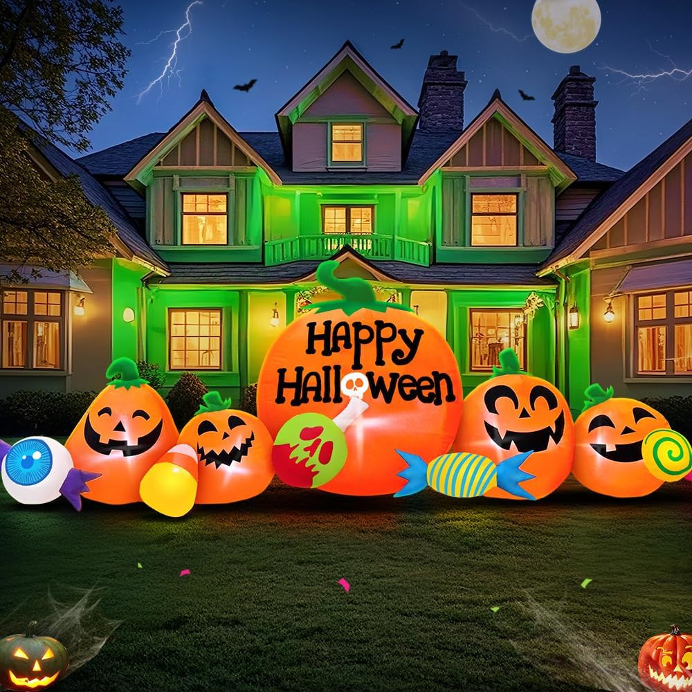 8FT Halloween Inflatable Decorations Outdoor, Halloween Decoration Outdoor Infla