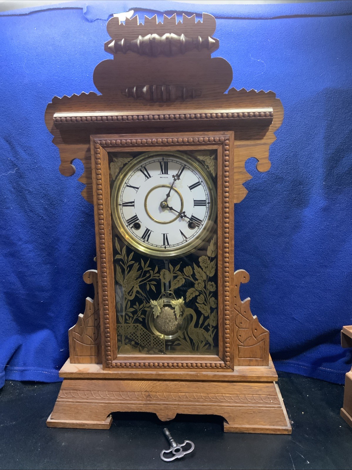 19th Century American “Gingerbread” Shelf Clock William Gilbert Clock Co.- VTG