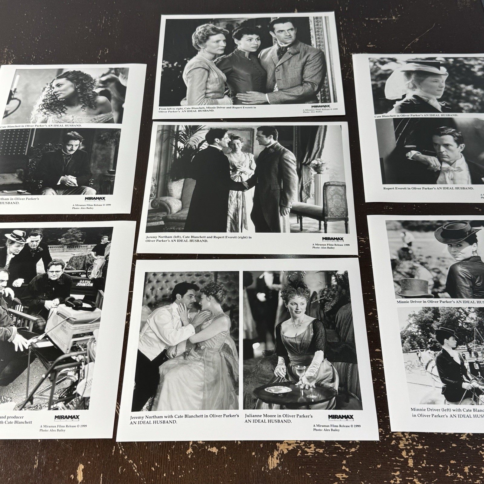 An Ideal Husband Miramax Press Photos Lot Set Of 7 B&W Glossy 1999 Oliver Parker