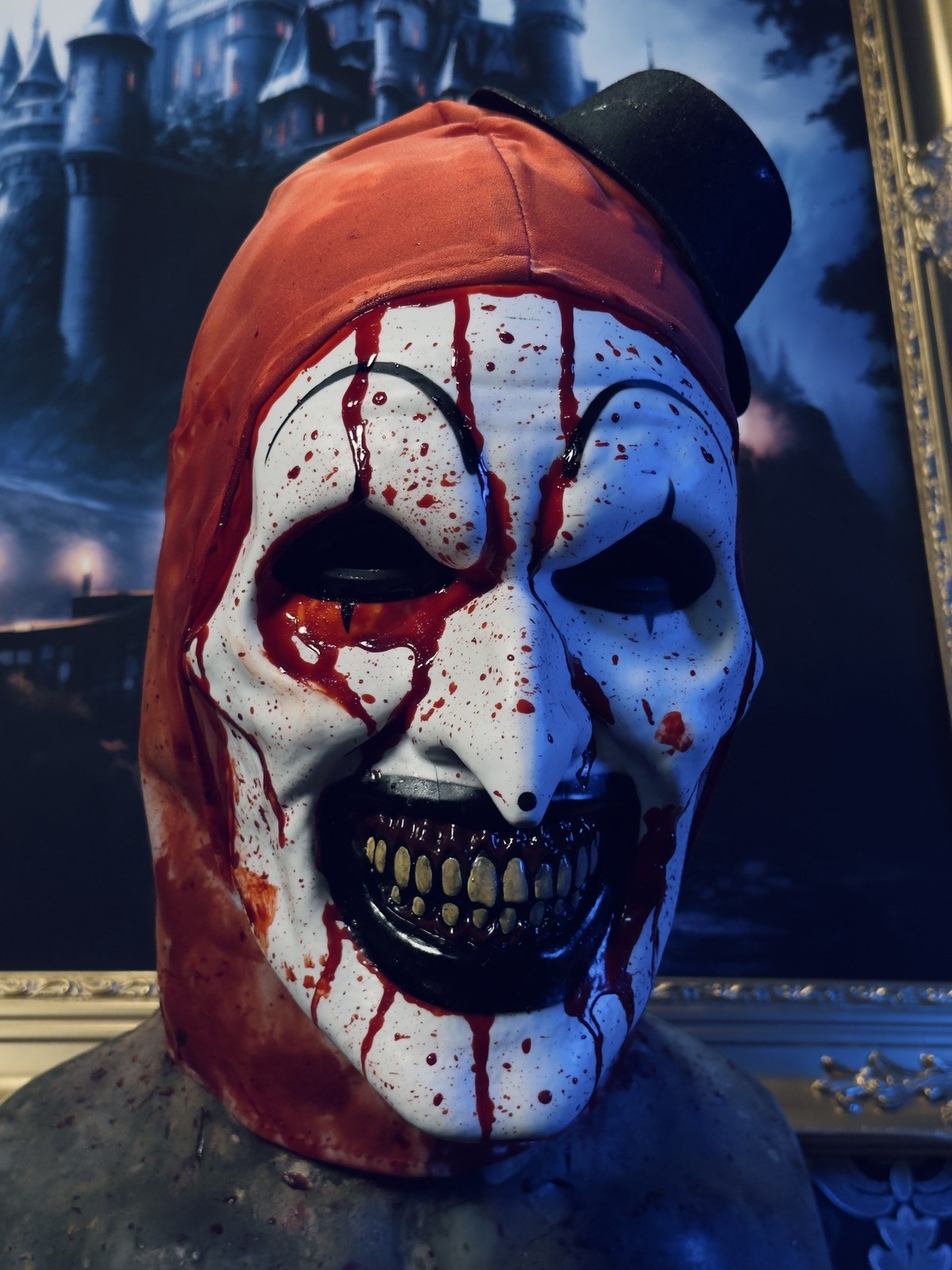 Trick Or Treat Studios Terrifier 2 Art The Clown Mask Bloody Rehaul Eyes Removed