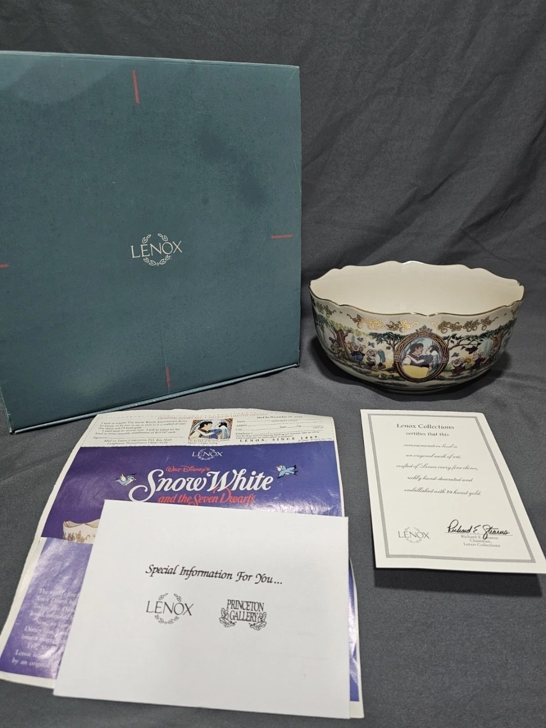 NIB Lenox Snow White 60th Anniversary Limited Addition Bowl
