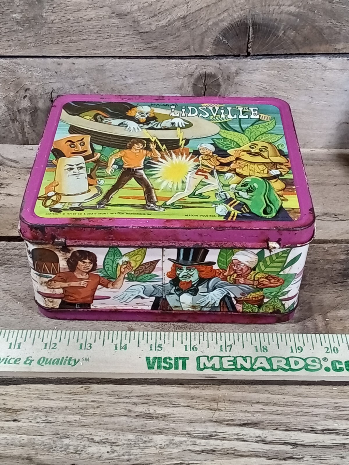 Vintage 1971 Lidsville Metal Lunchbox Sid And Marty Krofft No Thermos