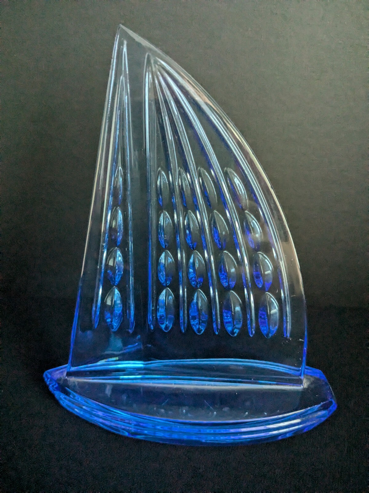 Vtg Waterford Crystal Blue Sailboat Paperweight Bar Den Office Nautical Decor Vtg Waterford Crystal Blue Sailboat Paperweight Bar Den Office Nautical Decor