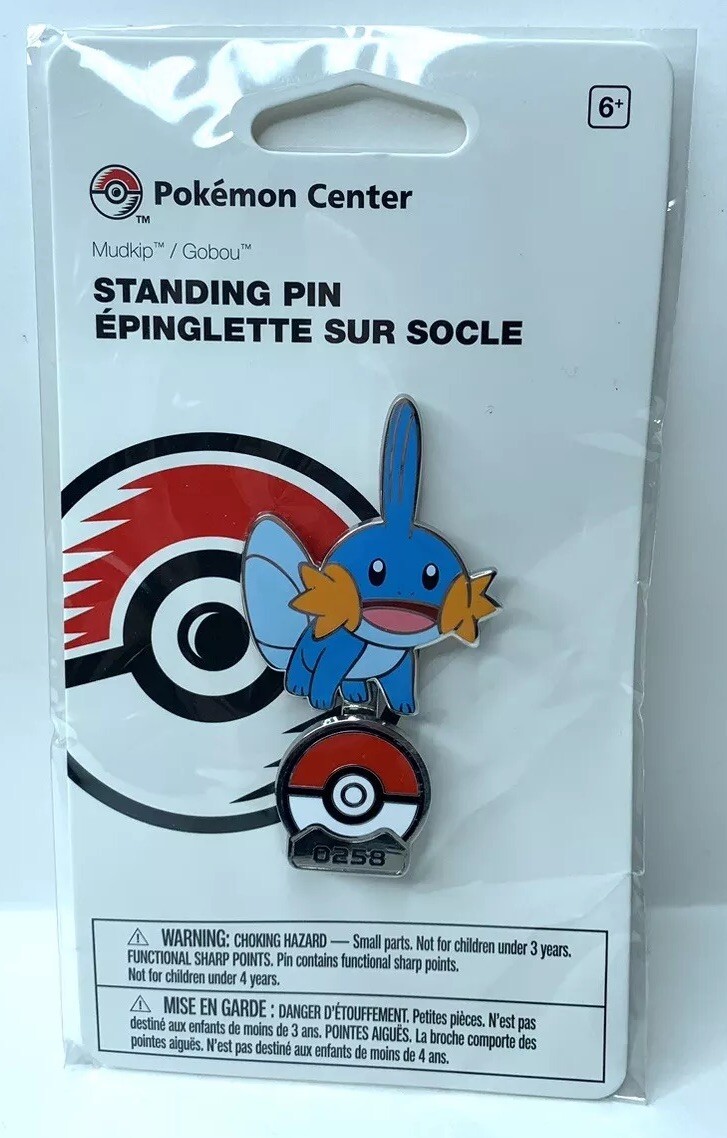 Pokemon Center Mudkip Standing Pin No. 0258