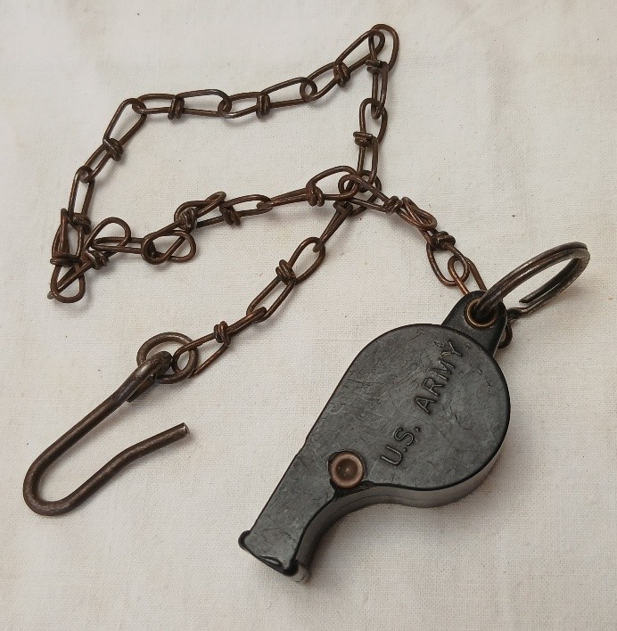 WW2 Standard American whistle with chain