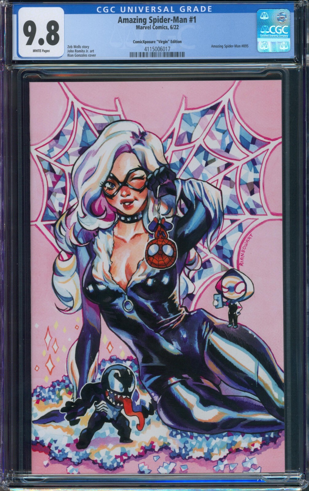 Amazing Spider-Man #1 (#895) ComicXposure Virgin A - CGC 9.8 NM/M - Only 17