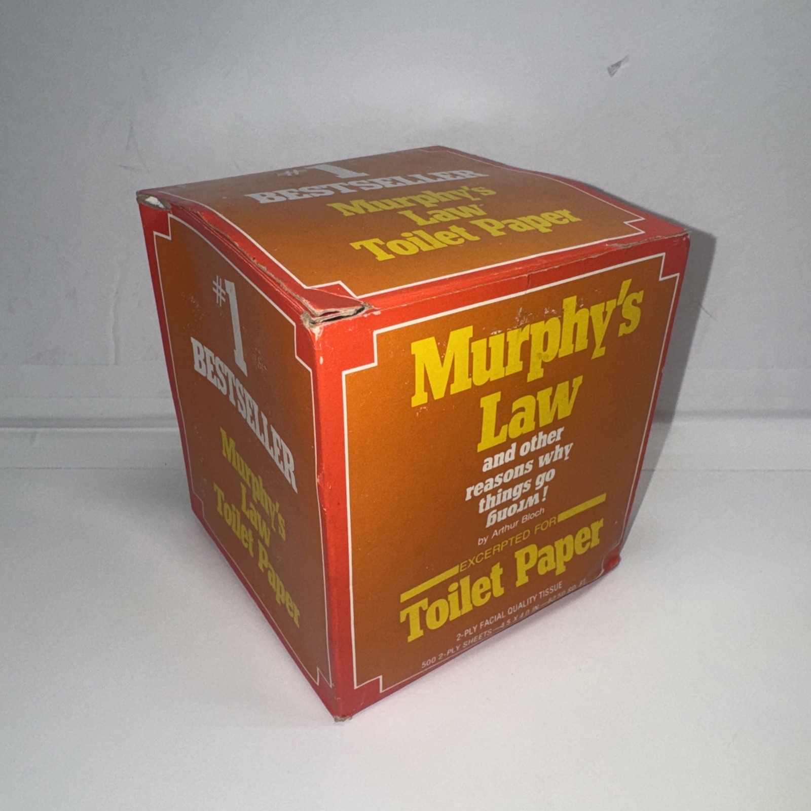 VTG Murphy\'s Law Toilet Paper 1977 Arthur Bloch Gag Gift Funny #1 Bestseller USA