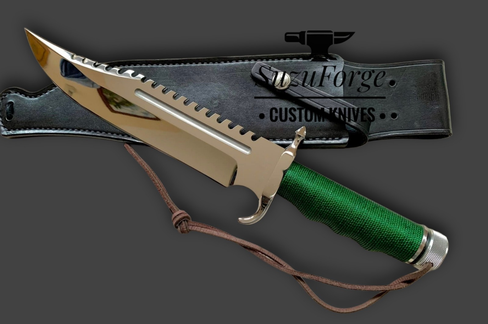 Custom Handmade Rambo First Blood Rescue Replica  Bowie Knife with Sheath