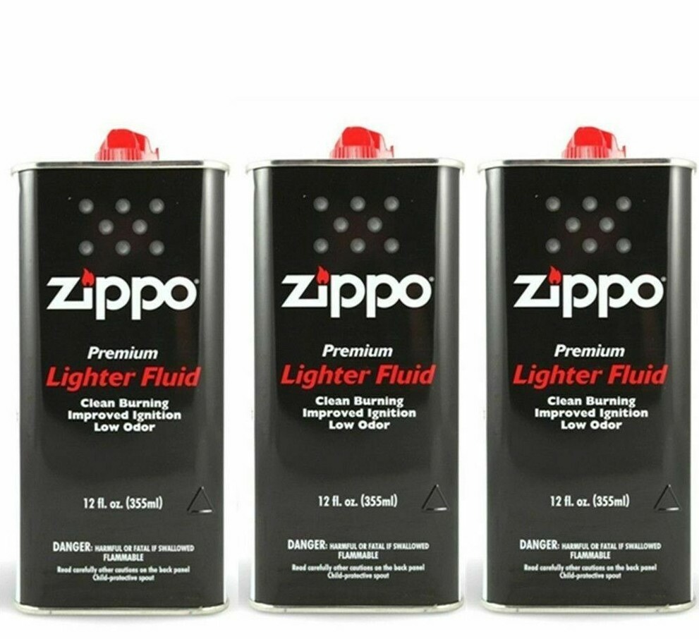 Zippo 12 fl.oz (355ml) Lighter Fluid Fuel 3 Can Value Pack Combo Set NEW