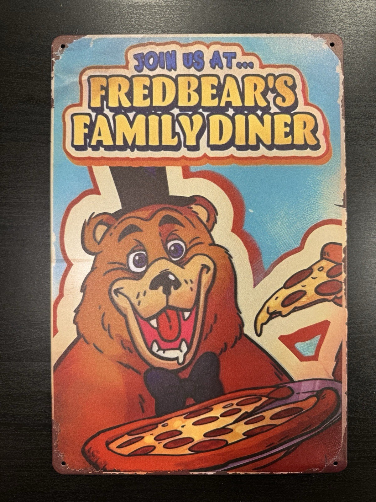 Vintage Fredbear’s Diner  Advertising Sign / Wall Art / Aluminum / Home Decor