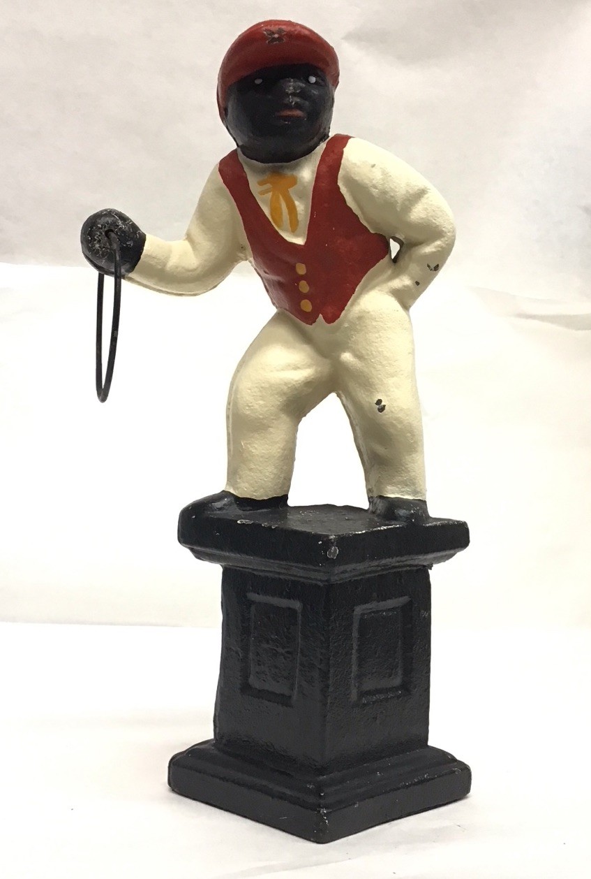 Vintage Cast Iron Hitching Post Horse Jockey \ Vintage Cast Iron Hitching Post Horse Jockey \