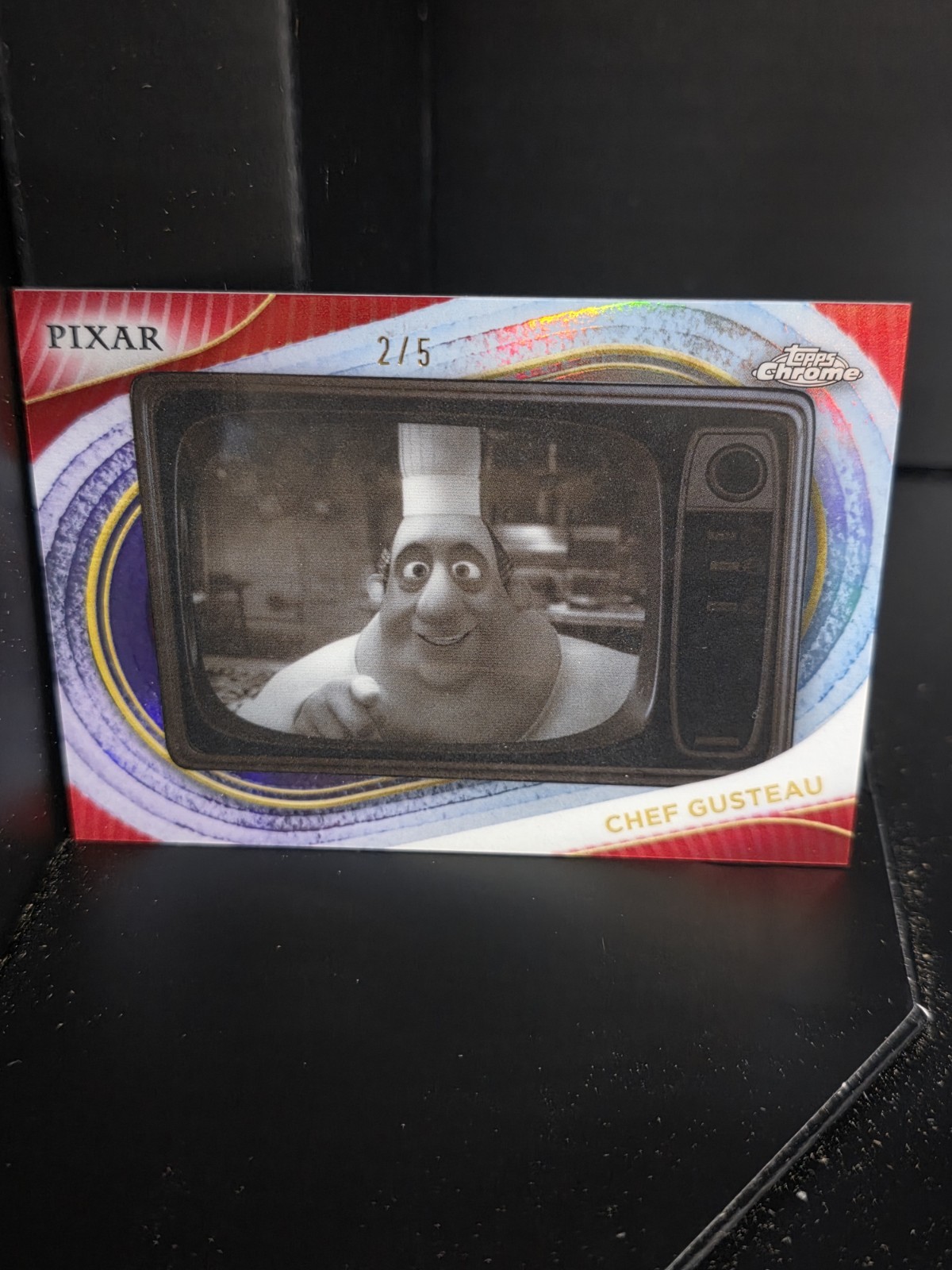 2025 Topps Chrome Disney CHEF GUSTEAU Image Variation RARE Red Refractor /5