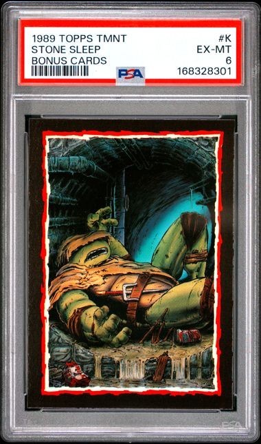 1989 Topps TMNT #K Stone Sleep : Collector\'s Edition Bonus Cards PSA 6